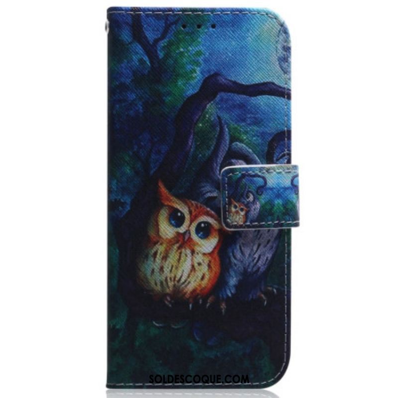 Housse Samsung Galaxy S23 5G Peinture Hiboux