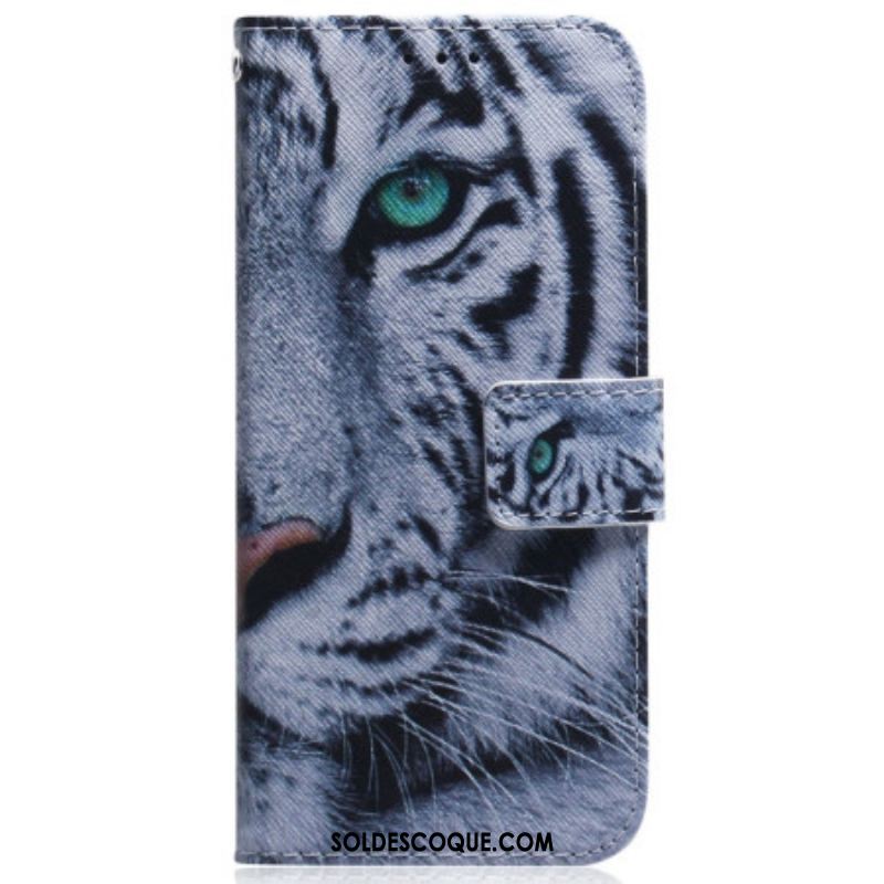 Housse Samsung Galaxy S23 5G Tigre Blanc