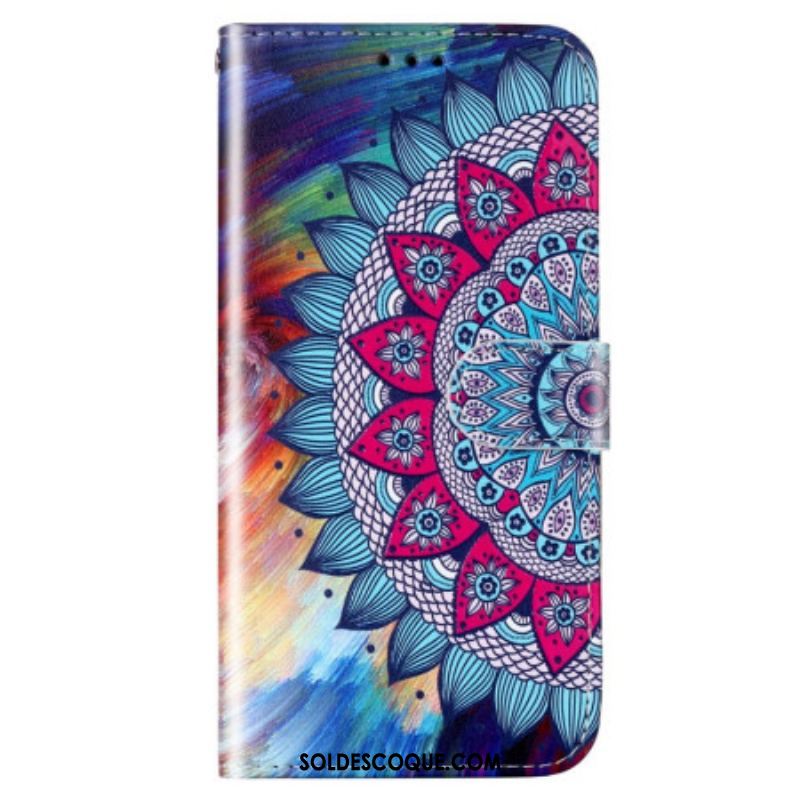 Housse Samsung Galaxy S23 Plus 5G Mandala Coloré à Lanière