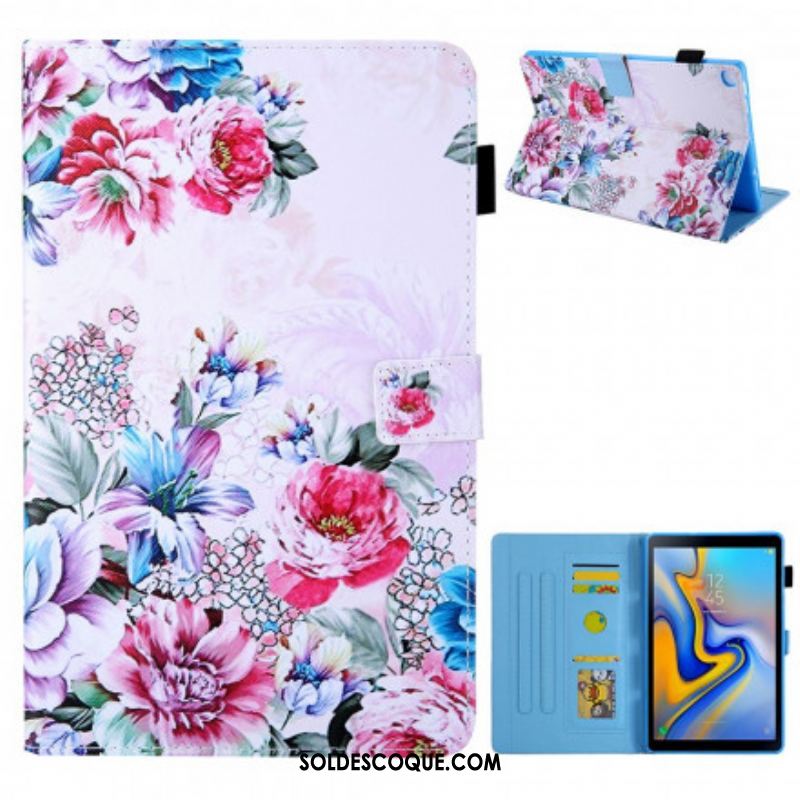 Housse Samsung Galaxy Tab A7 (2020 Design Fleurs