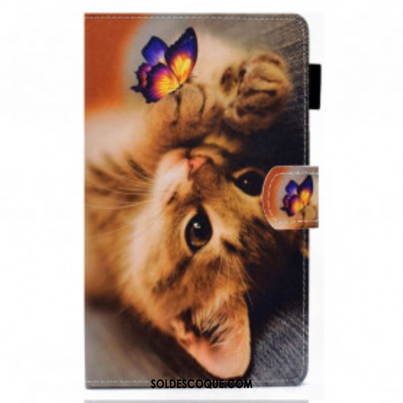 Housse Samsung Galaxy Tab A7 (2020) Mon Chaton et Papillon