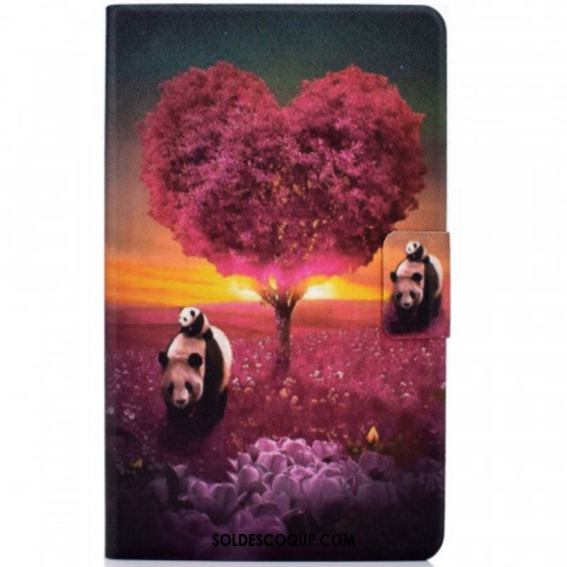 Housse Samsung Galaxy Tab A8 (2021) Panda Coeur