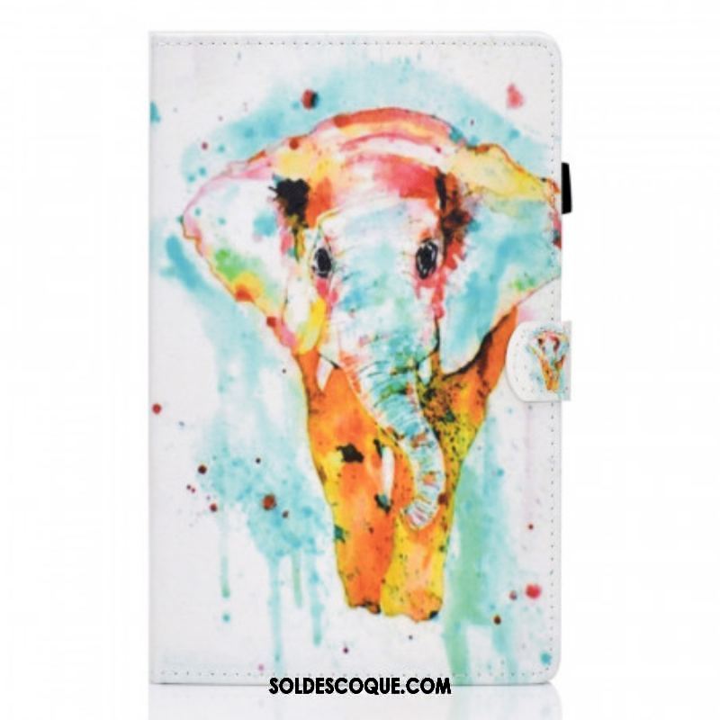 Housse Samsung Galaxy Tab A8 (2021) Éléphant Aquarelle