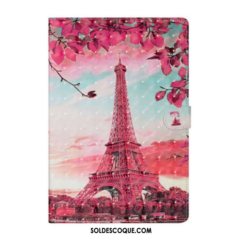 Housse Samsung Galaxy Tab S8 Plus / S7 Plus Tour Eiffel Florale