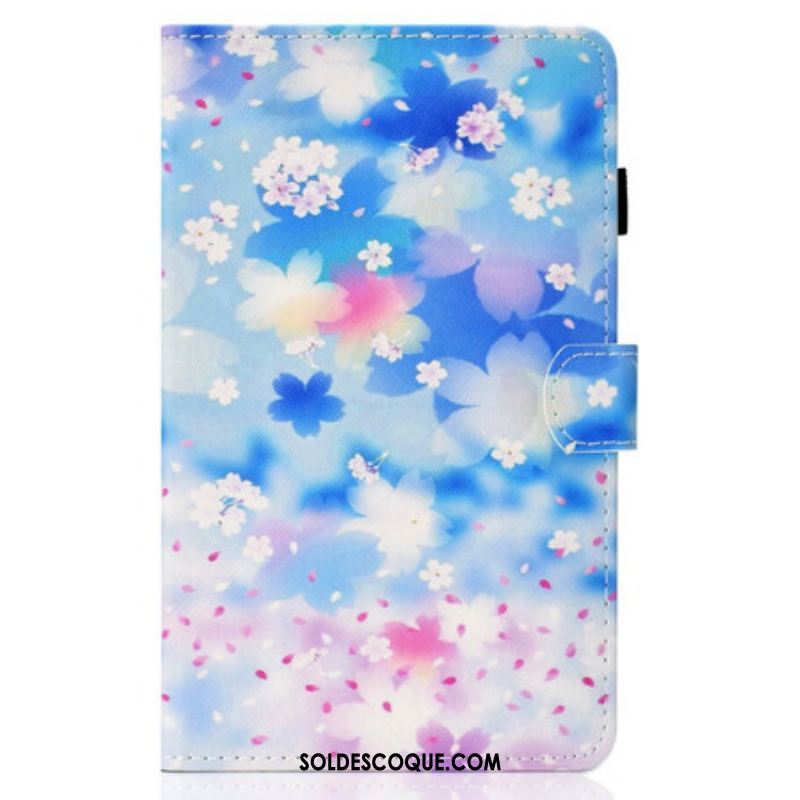 Housse Samsung Galaxy Tab S8 / Tab S7 Fleurs Aquarelle