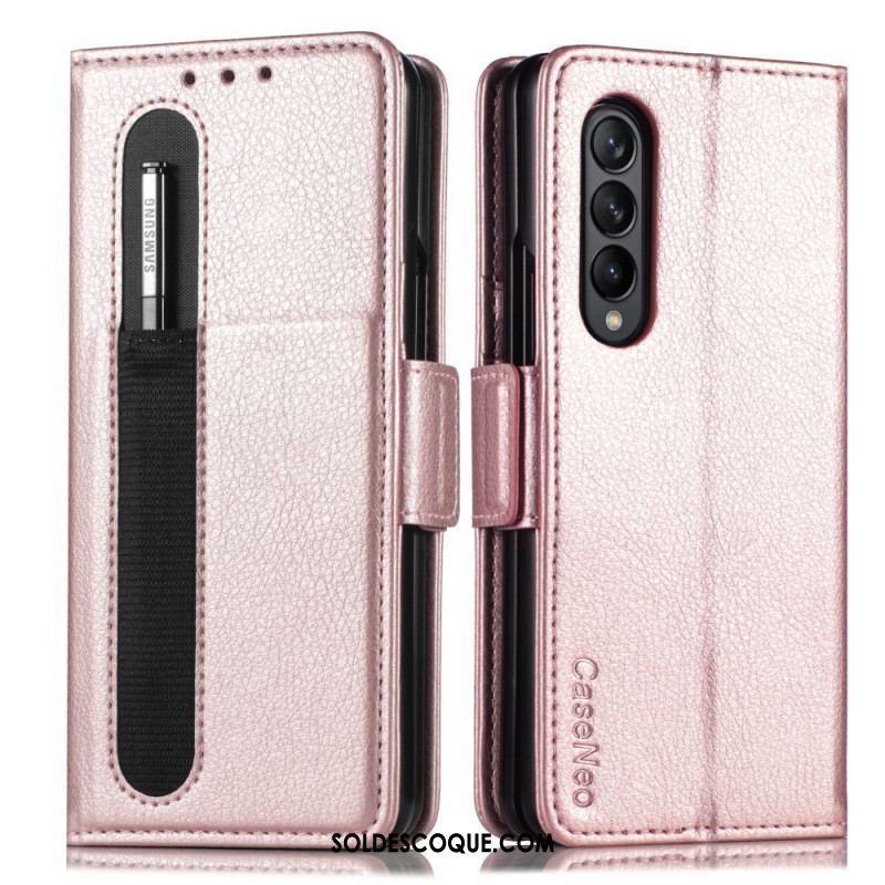 Housse Samsung Galaxy Z Fold 3 5G Effet Cuir Caseneo