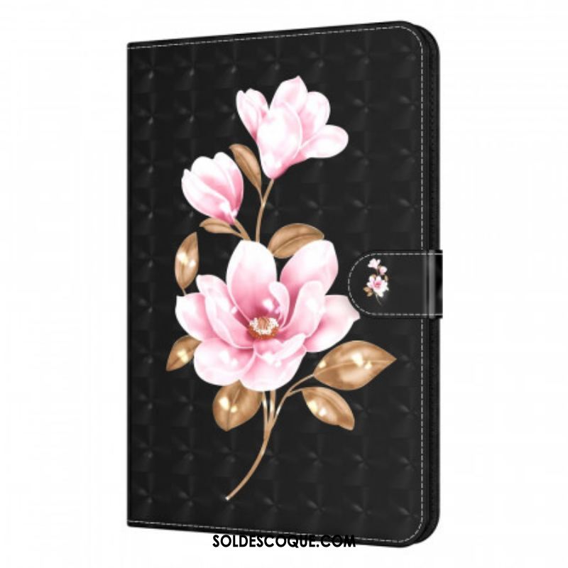 Housse Simili Cuir Samsung Galaxy Tab A8 (2021) Fleurs d'Arbre