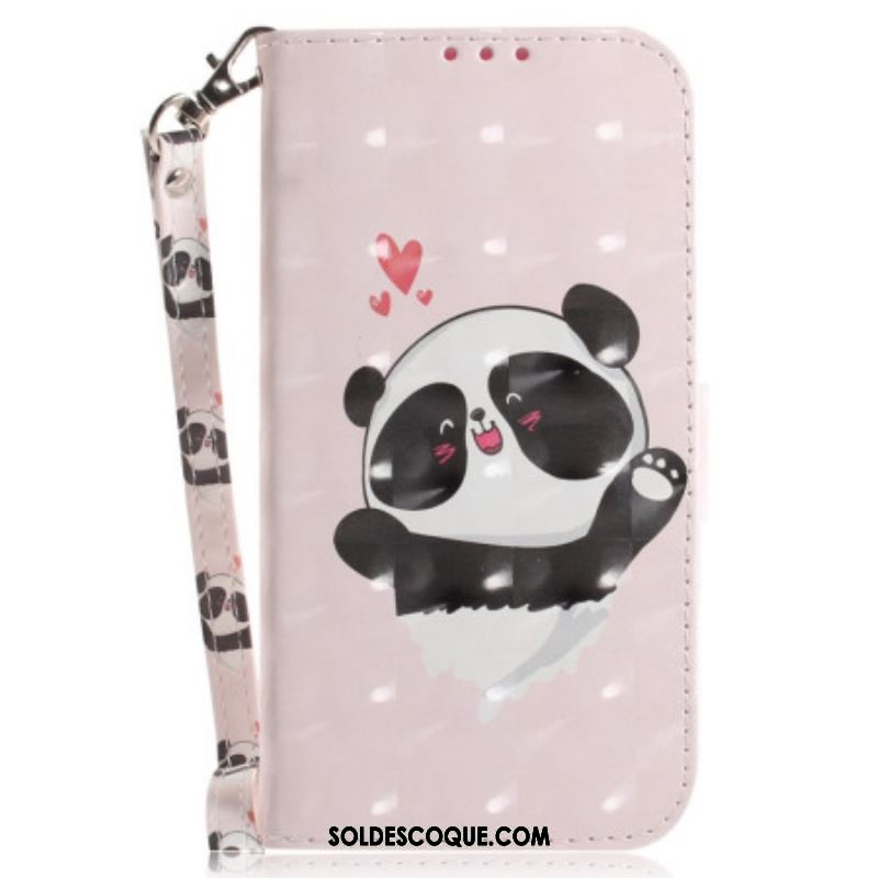 Housse Xiaomi 12 / 12X Panda Love à Lanière