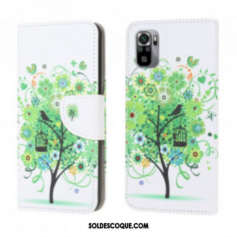 Housse Xiaomi Redmi Note 10/10S/Poco M5s Arbre Vert