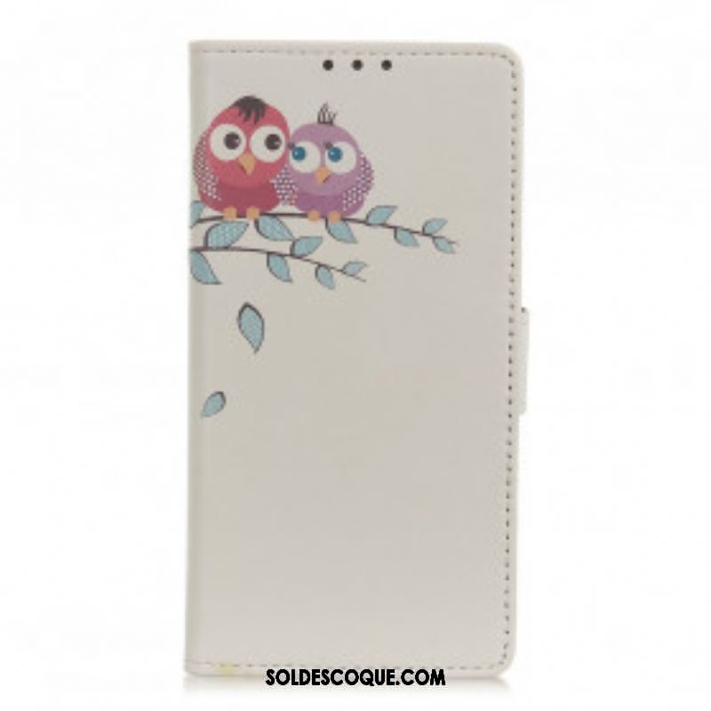 Housse Xiaomi Redmi Note 10/10S/Poco M5s Couple De Hiboux Sur l'Arbre