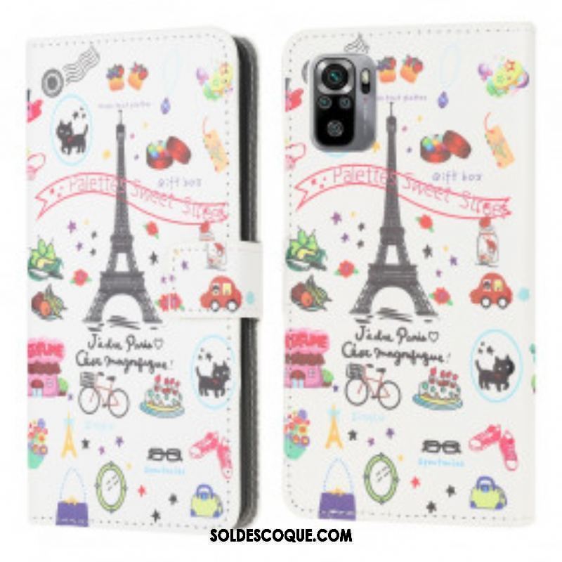 Housse Xiaomi Redmi Note 10/10S/Poco M5s J'adore Paris