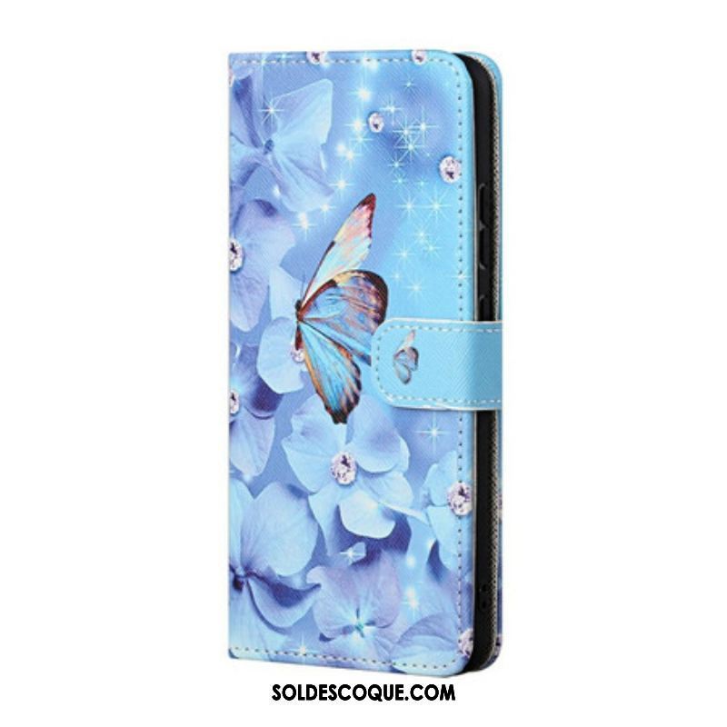 Housse Xiaomi Redmi Note 10 5G / Poco M3 Pro 5G Papillons à Lanière