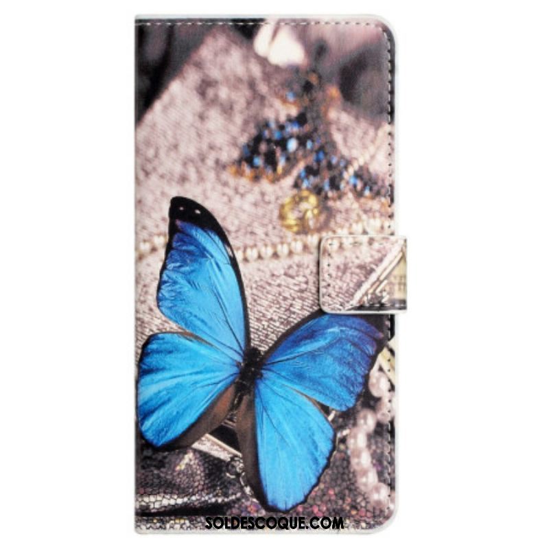 Housse Xiaomi Redmi Note 12 4G Papillon Bleu