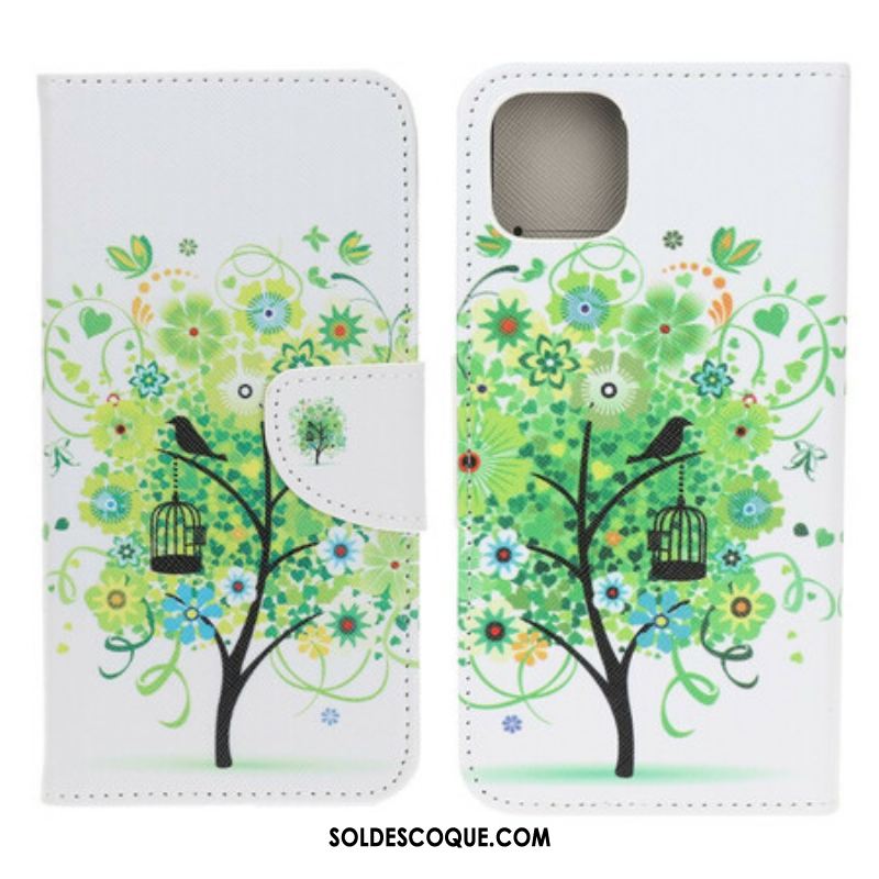 Housse iPhone 13 Mini Arbre Fleuri