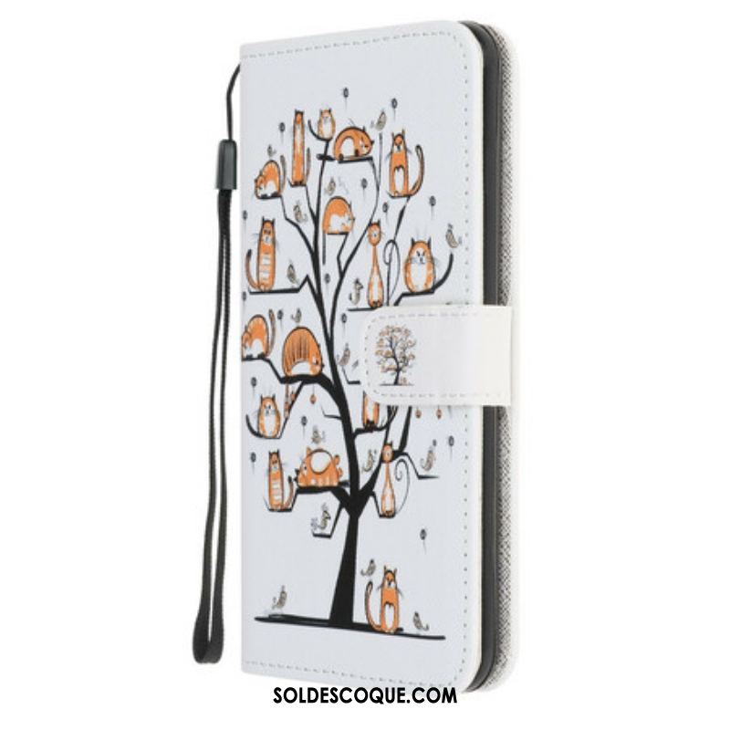 Housse iPhone 13 Mini Funky Cats à Lanière