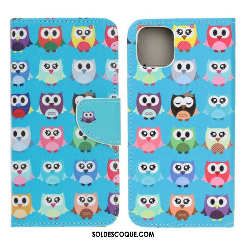 Housse iPhone 13 Mini Multiples Hiboux