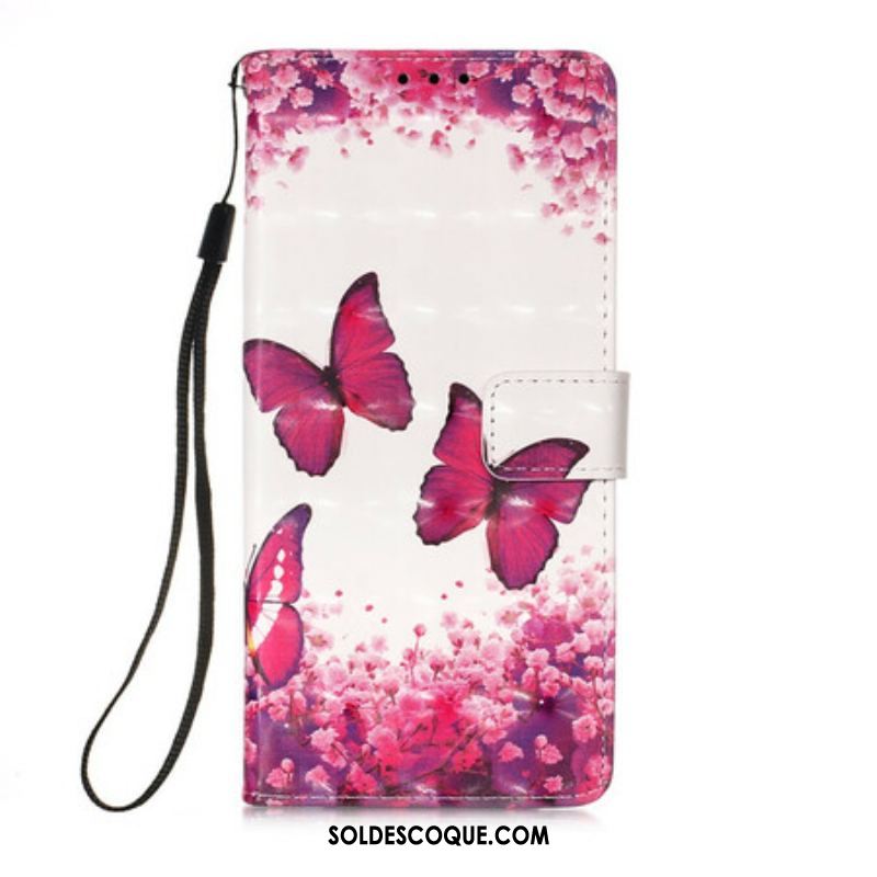 Housse iPhone 13 Mini Papillons Rouges