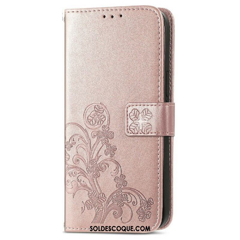 Housse iPhone 13 Mini Papillons et Fleurs à Lanière