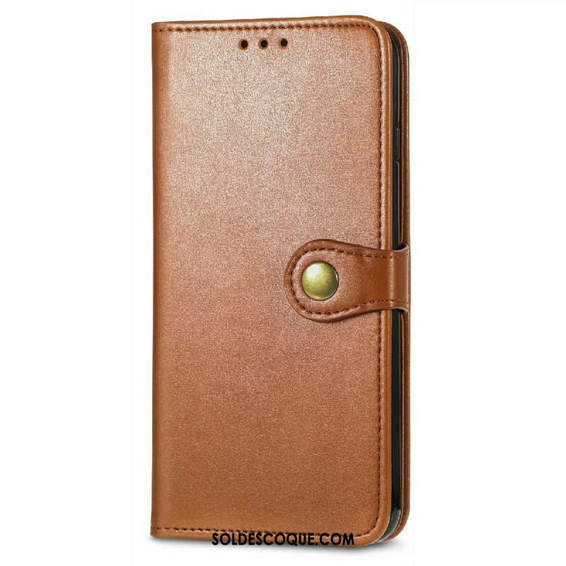 Housse iPhone 13 Mini Simili Cuir et Fermoir Vintage