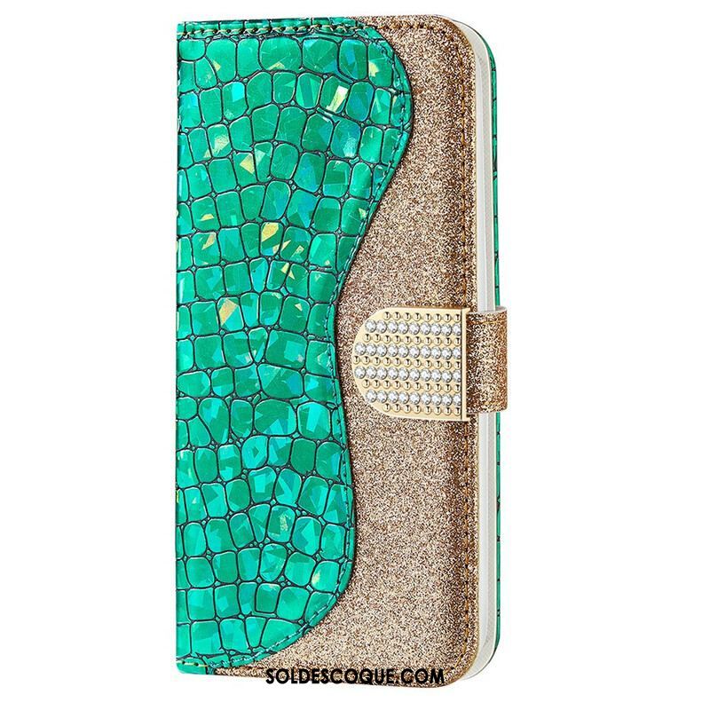 Housse iPhone 13 Pro Max Croco Diamants