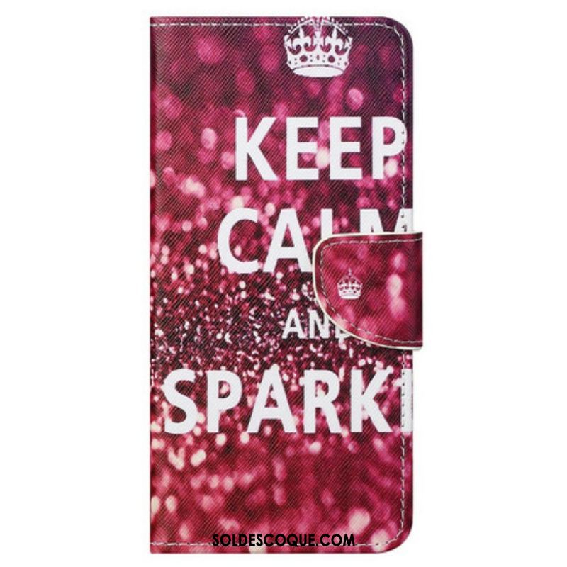 Housse iPhone 13 Pro Max Keep Calm and Sparkle