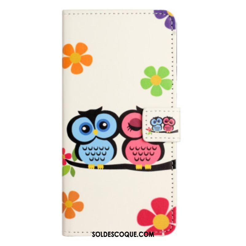 Housse iPhone 14 Couple de Hiboux