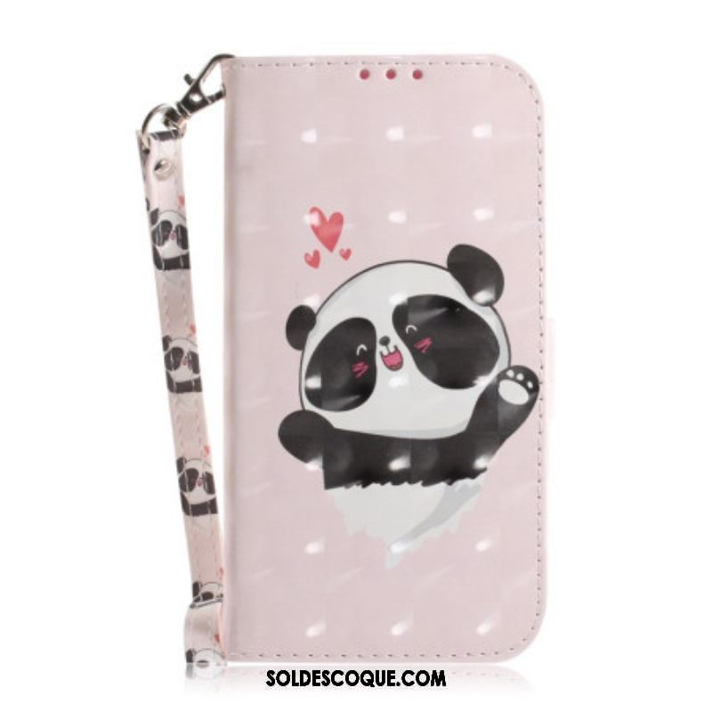 Housse iPhone 14 Plus Panda à Lanière