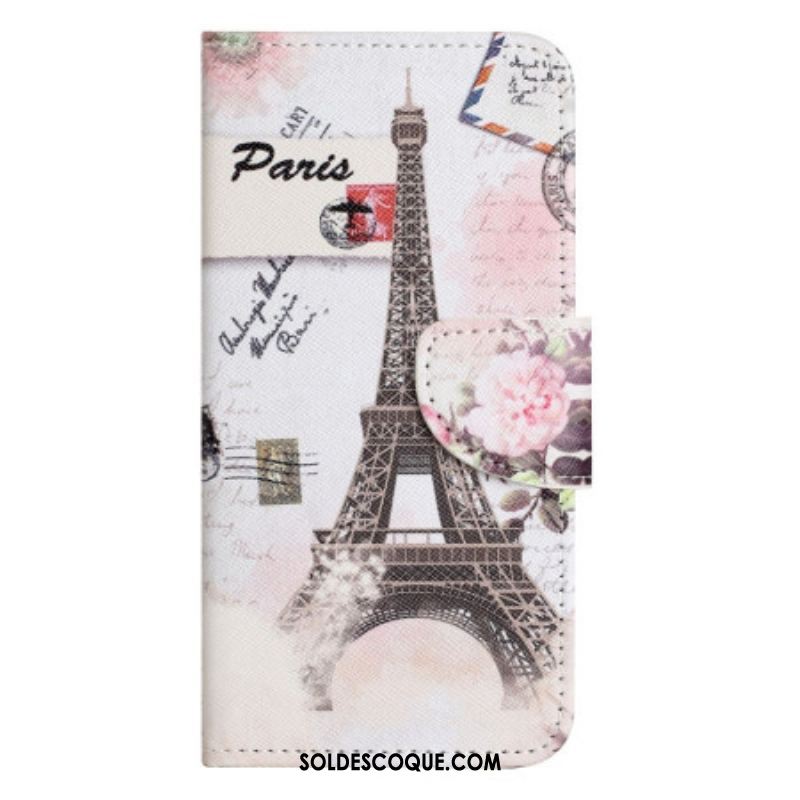 Housse iPhone 14 Plus Tour Eiffel Vintage