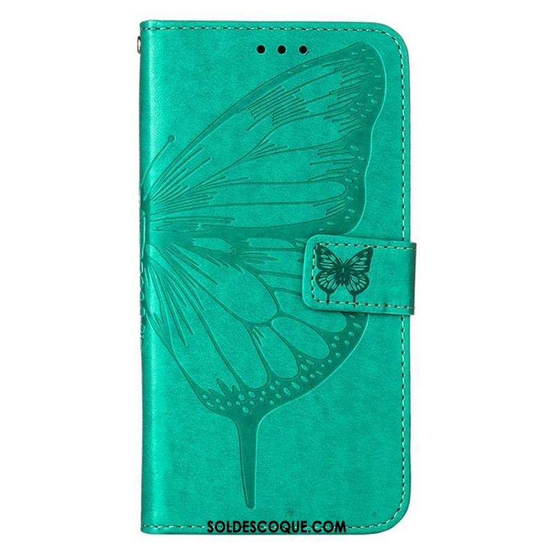 Housse iPhone 14 Pro Max Papillon Baroque à Lanière