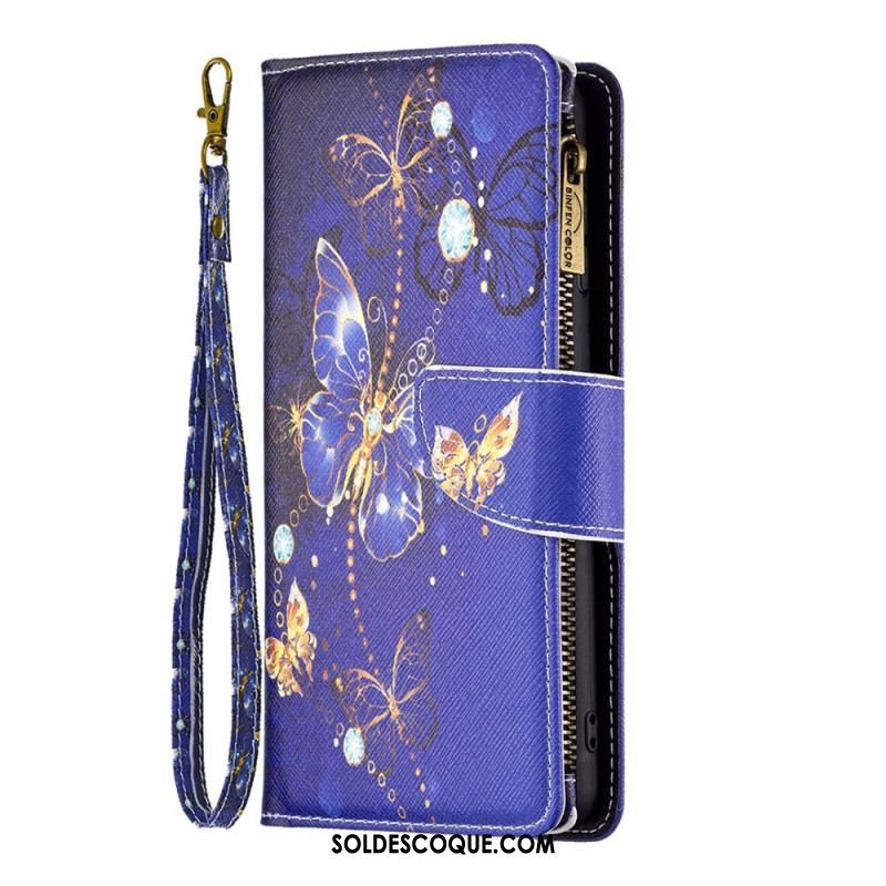 Housse iPhone 14 Pro Portefeuille Papillons