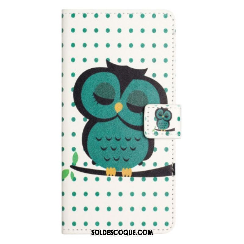 Housse iPhone 15 Hibou Endormi