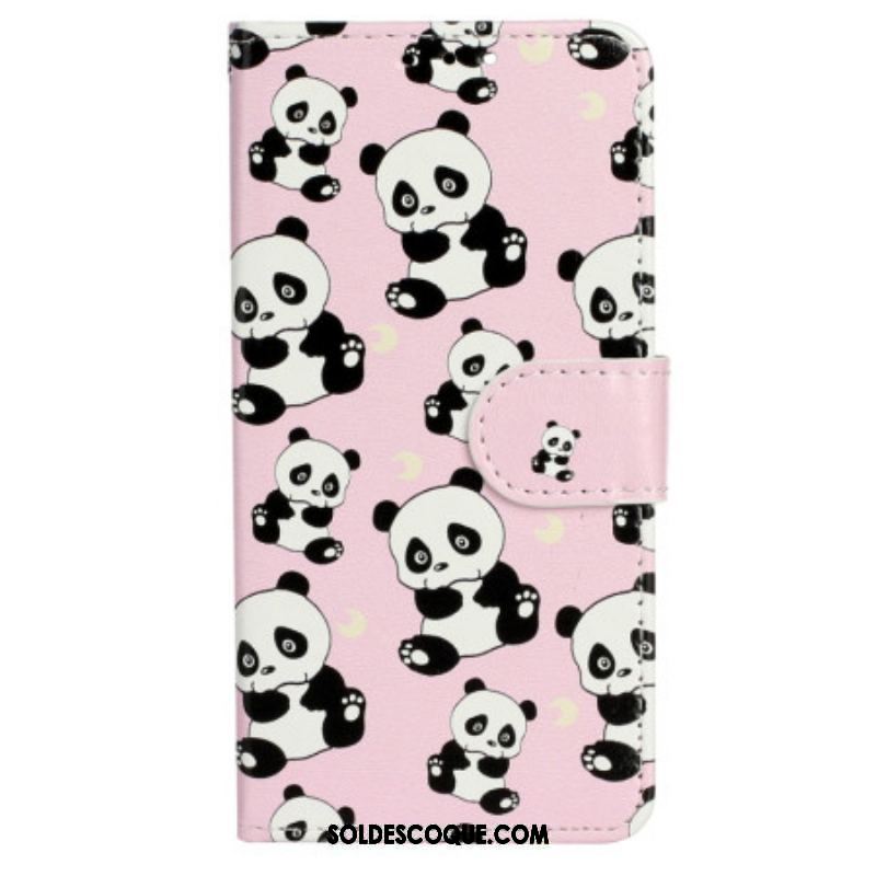 Housse iPhone 15 Petits Pandas à Lanière