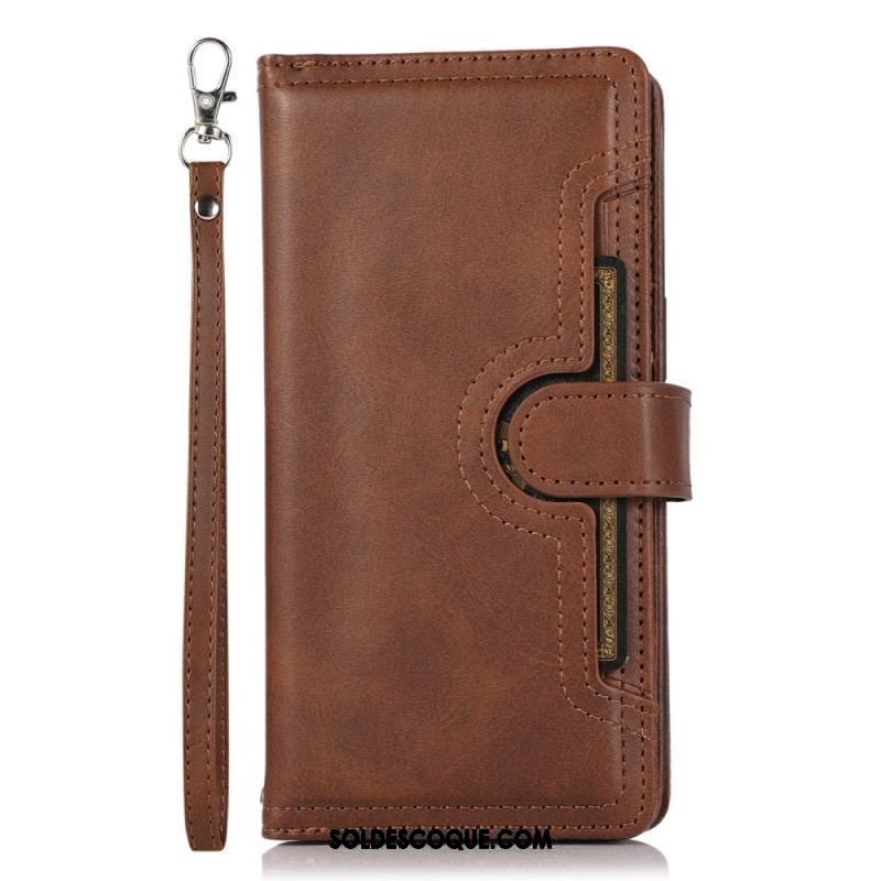 Housse iPhone 15 Plus Multi-Cartes et Pochette Frontale