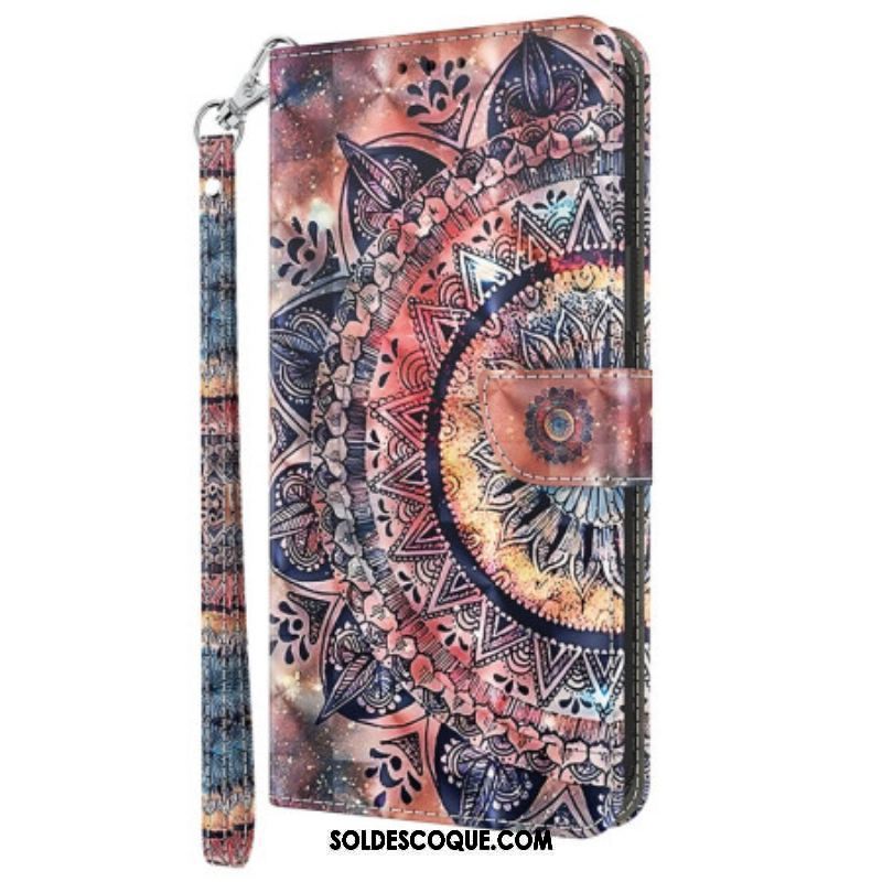 Housse iPhone 15 Pro Mandala à Lanière