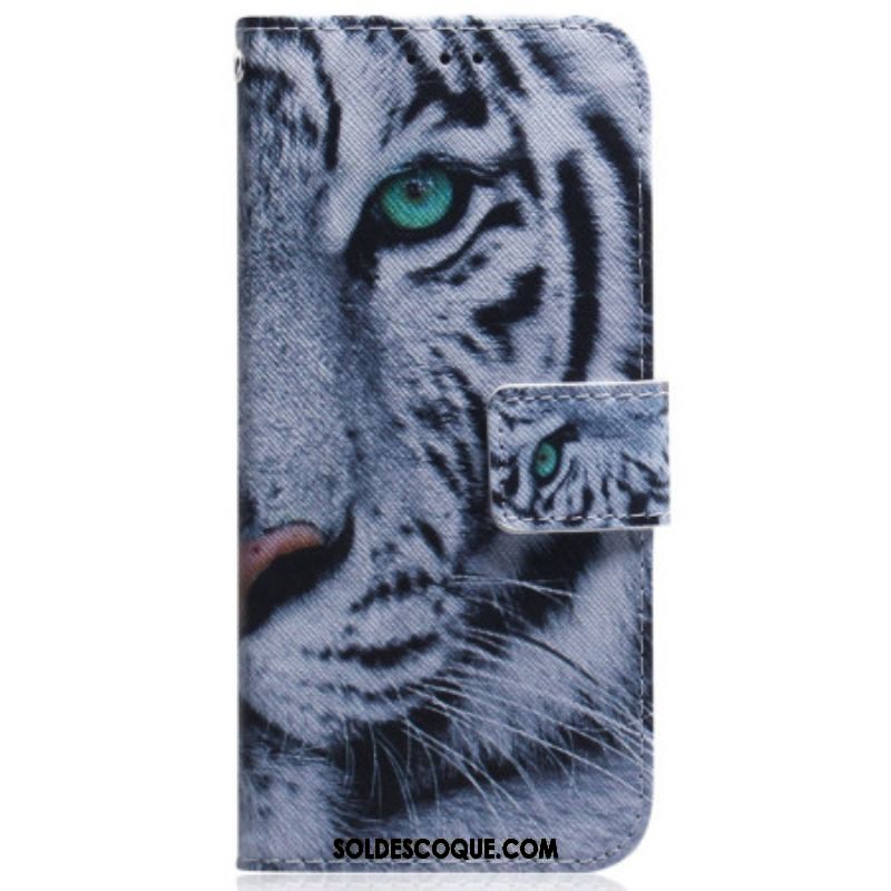 Housse iPhone 15 Tigre Blanc