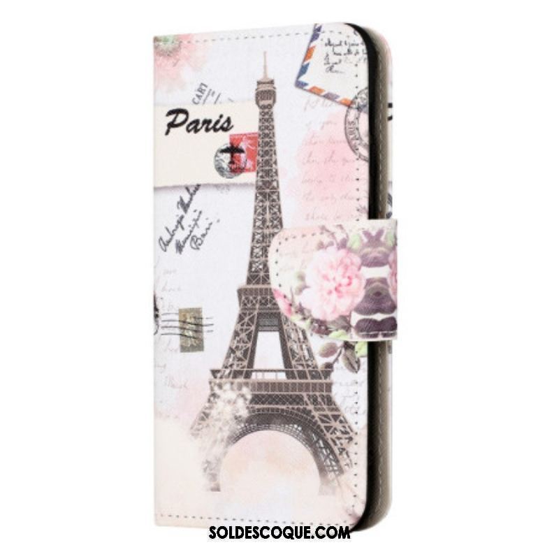 Housse iPhone 15 Tour Eiffel Vintage