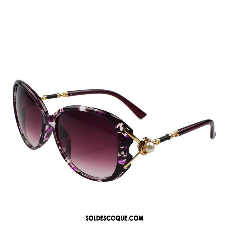 Lunettes De Soleil Femme Célébrité Visage Rond Violet Longue Nouvelles Arrivées En Ligne