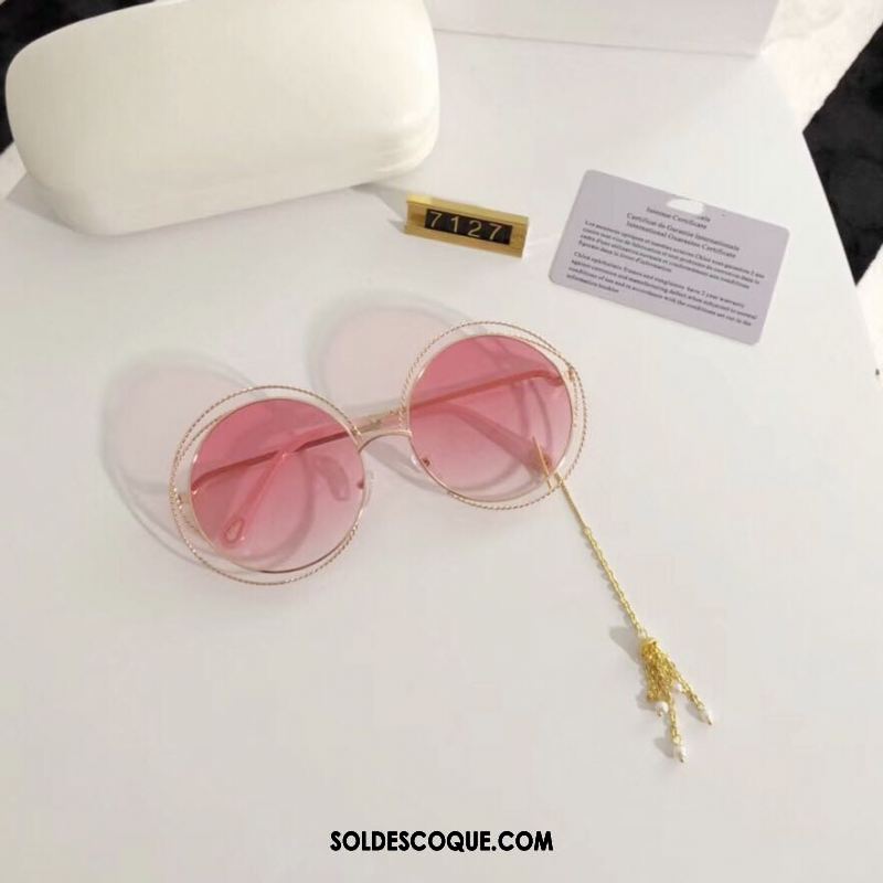 Lunettes De Soleil Femme Dégradé De Couleur Fleur Réseau Anti-uv Rond France