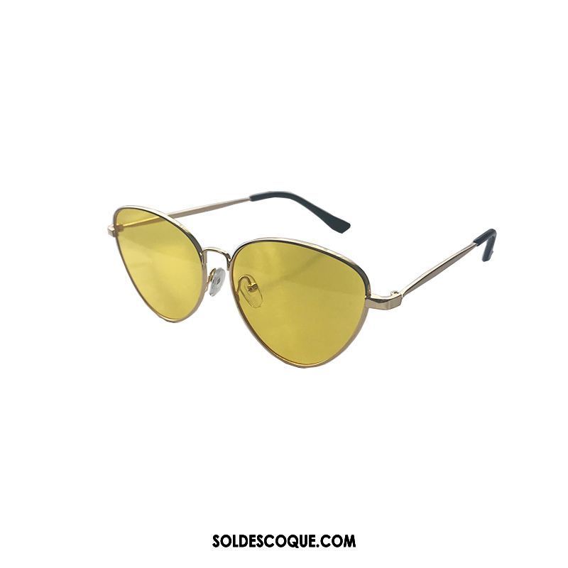 Lunettes De Soleil Femme Petit Jaune Rouge Rétro Europe France