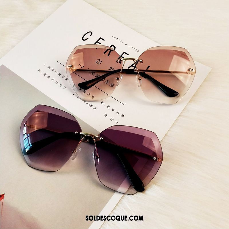 Lunettes De Soleil Femme Tendance Rouge Réseau Célébrité Dégradé En Vente