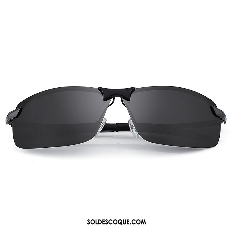 Lunettes De Soleil Homme Conduire Ultra Noir Tendance Carré Pas Cher