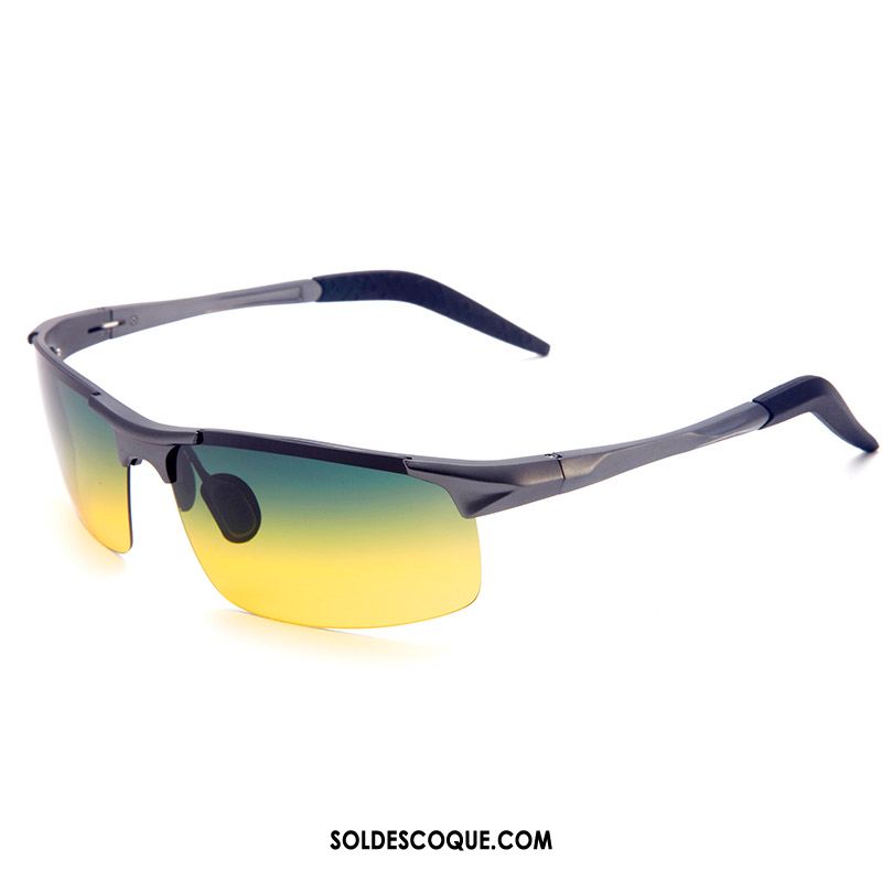 Lunettes De Soleil Homme Conduire Vert Multifonctions Chauffeur Vision Nocturne Pas Cher