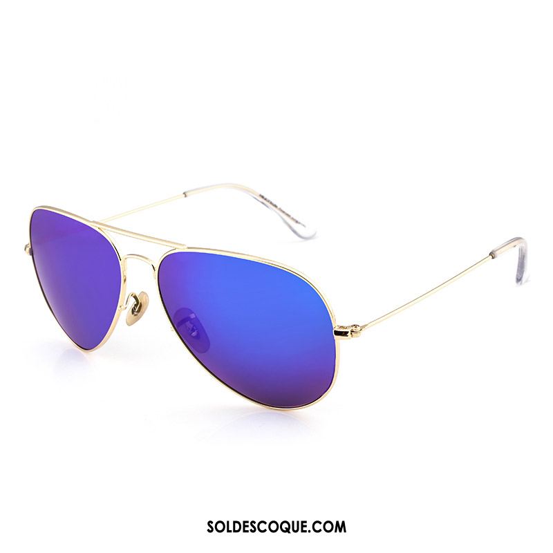 Lunettes De Soleil Homme Célébrité Conduire Bleu Tendance Aviateur Soldes