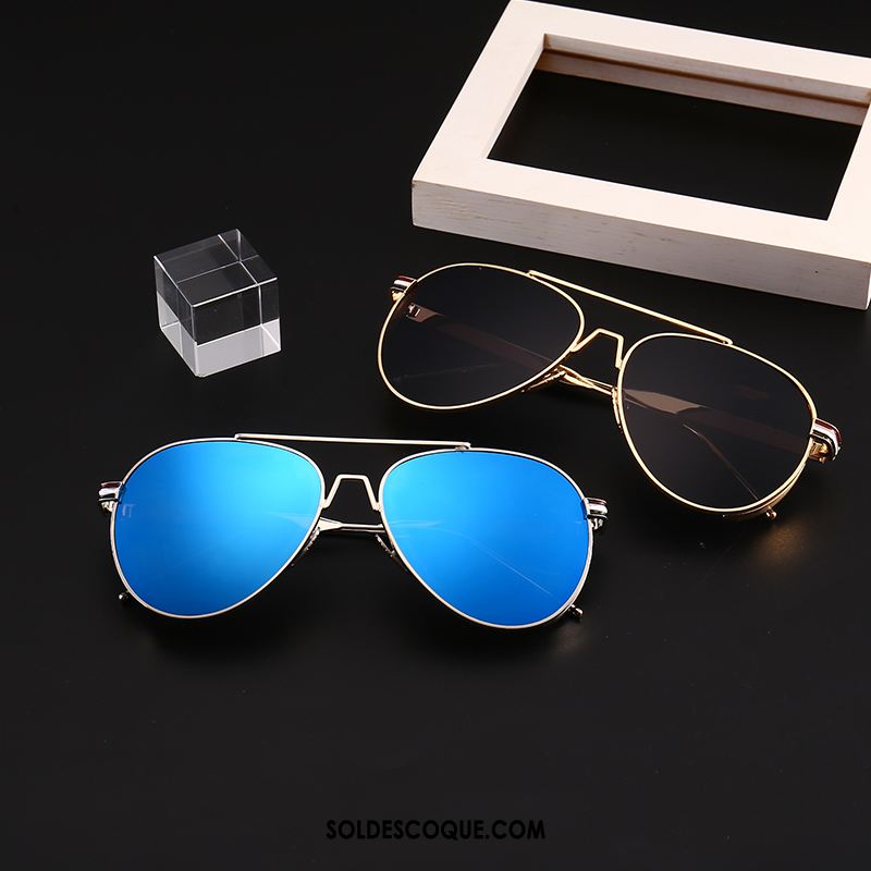 Lunettes De Soleil Homme Noir Gros Conduire Aviateur Tendance En Vente