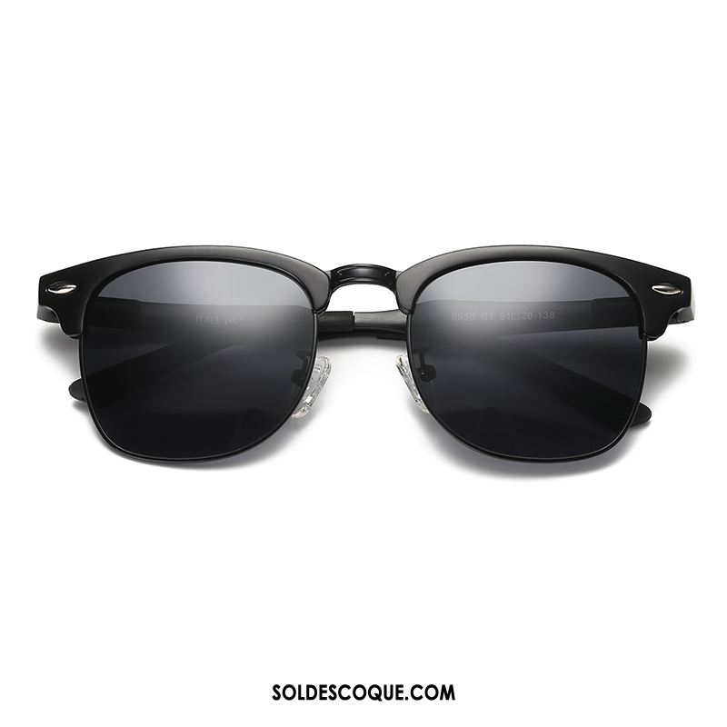 Lunettes De Soleil Homme Polarisant Tendance Noir Personnalité Conduire Soldes