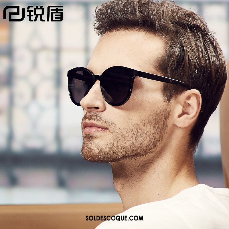 Lunettes De Soleil Homme Simple Avant-garde Le Nouveau Confortable Noir En Ligne