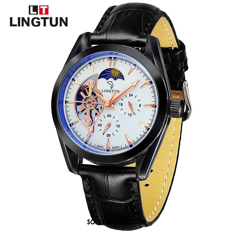 Montre Homme Automatique Noir Lumineux Simple Loisir En Vente