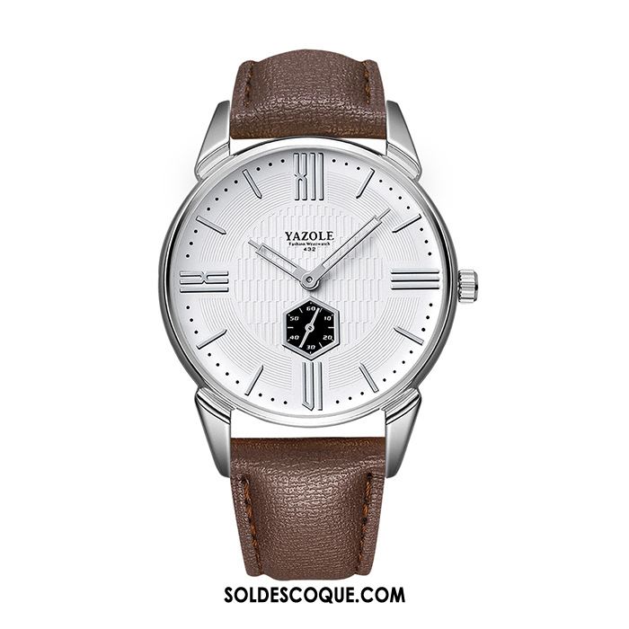 Montre Homme Blanc Étudiant Haut Grade Mode Montre À Quartz France