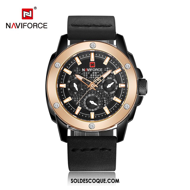 Montre Homme Montre À Bracelet Gros Étudiant Tendance Cuir Véritable Pas Cher