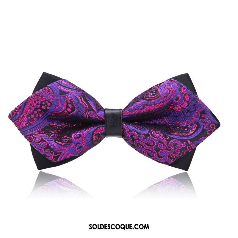 Nœud Papillon Homme Violet Meilleur Homme Couche Double Arc Marier En Vente